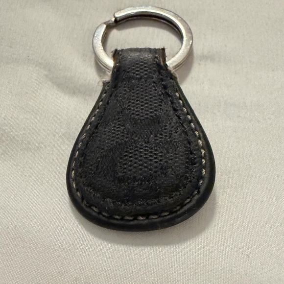 Coach Accessories - Coach Black Jacquard Keychain